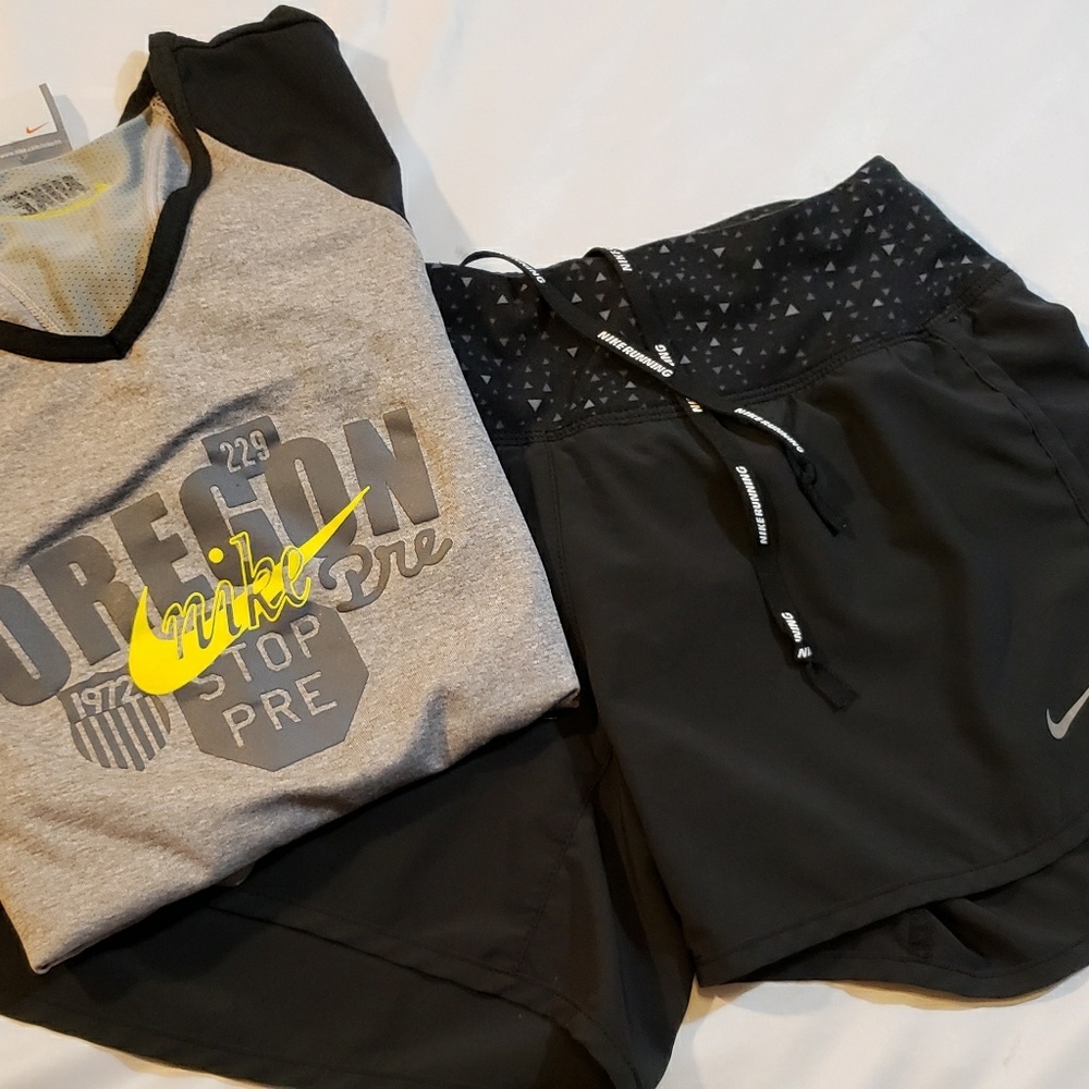Nike Running Shorts and Oregon Tank Top